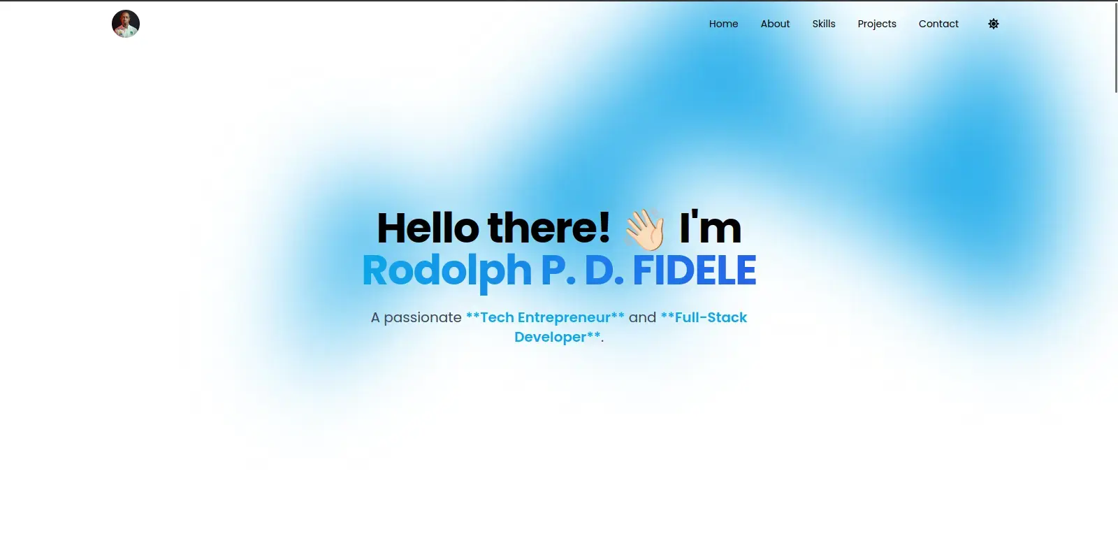 Personal Portfolio - A modern, responsive portfolio website built with Next.js and TailwindCSS. Features smooth animations, dark mode, and a clean design showcasing my work and skills.
